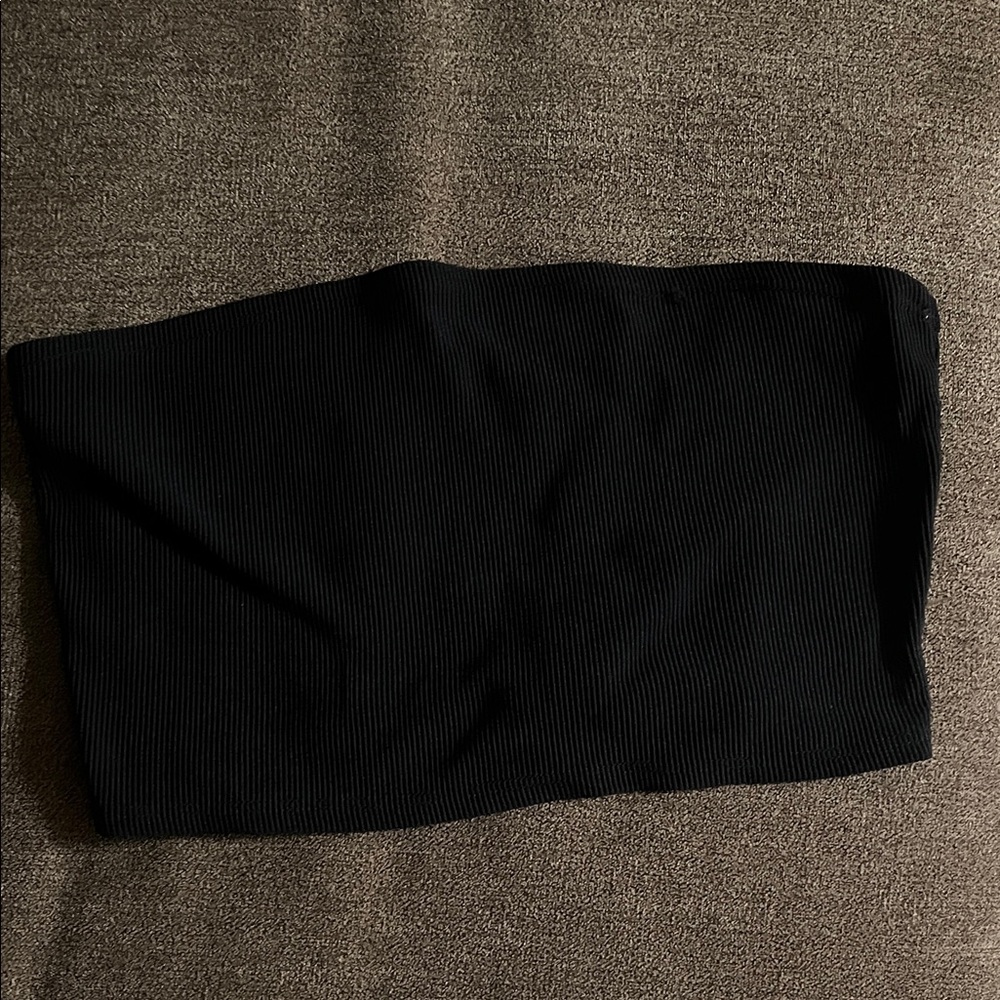 American Apparel Black Ribbed Bandeau